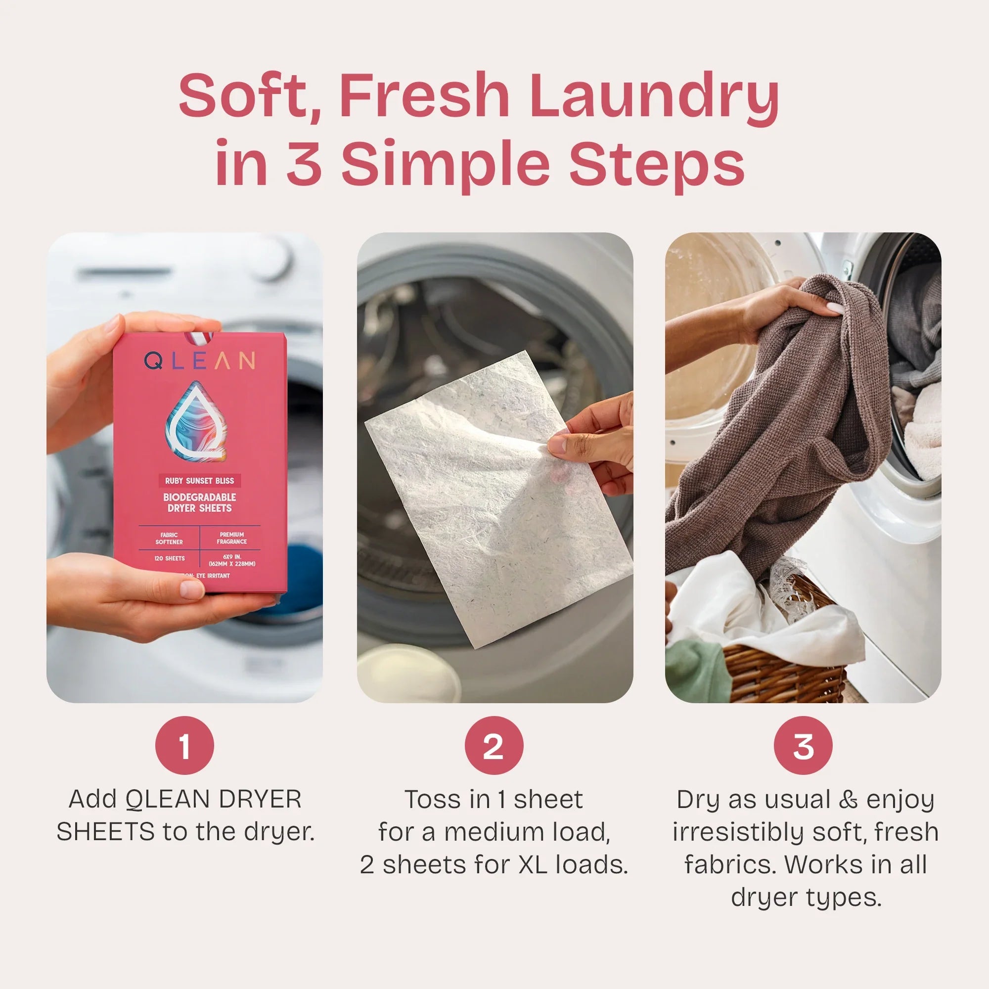 Biodegradable Dryer Sheets - Unscented