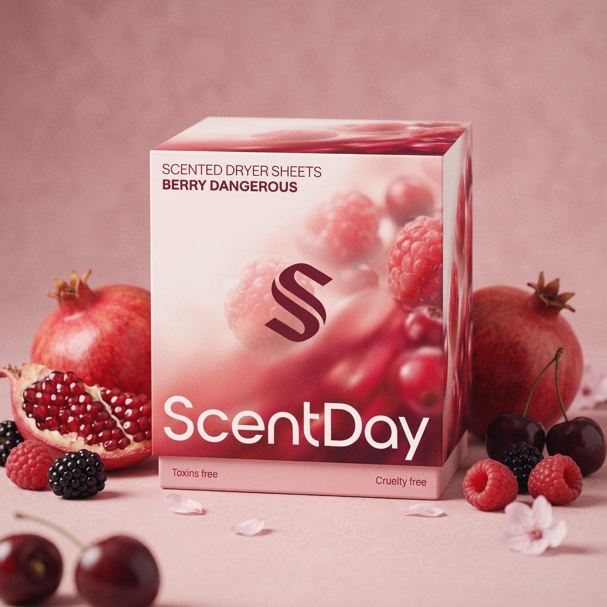 ScentDay Berry Dangerous dryer sheets with fresh berries and pomegranate