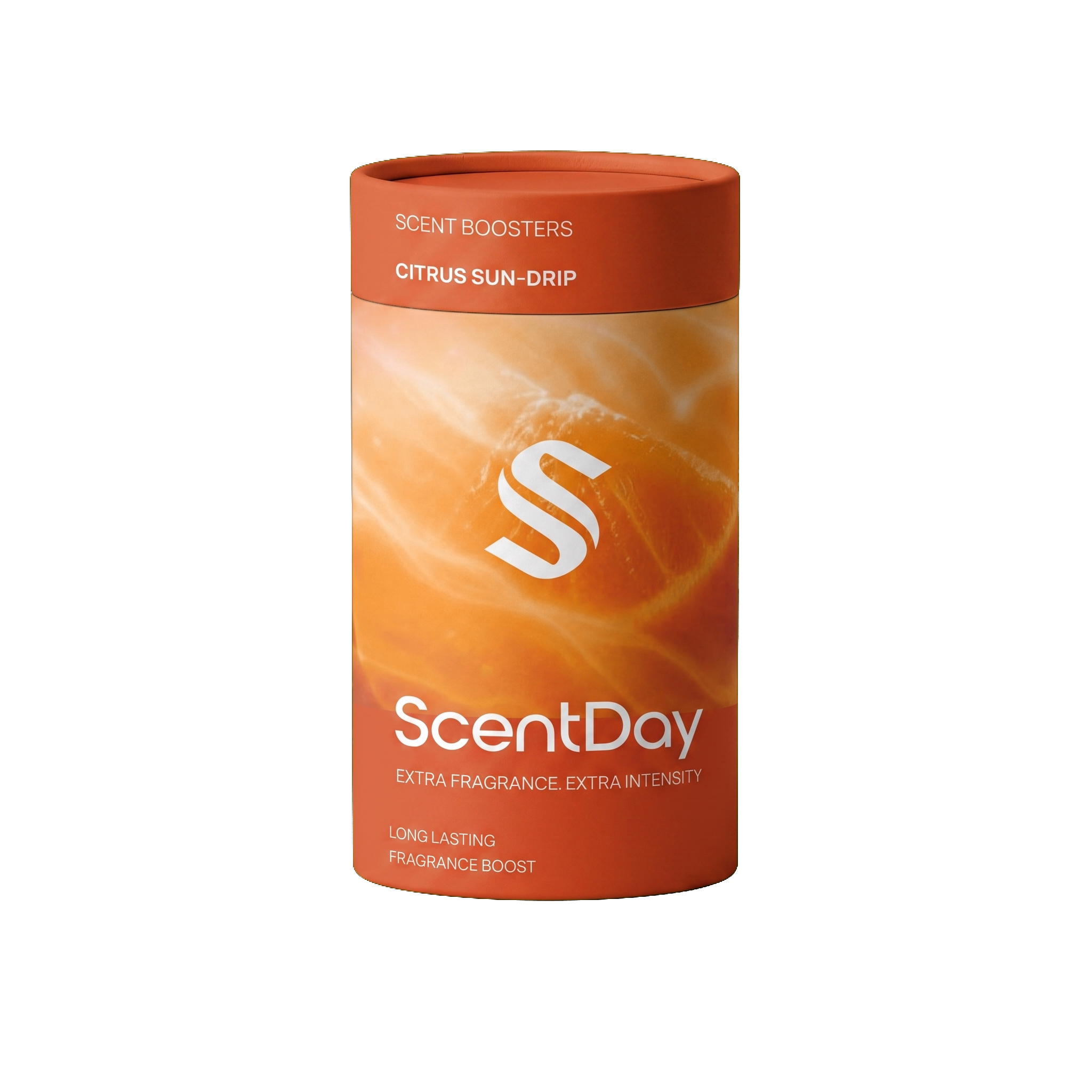 ScentDay In-Wash Scent Booster – Citrus Sun-Drip canister, transparent background