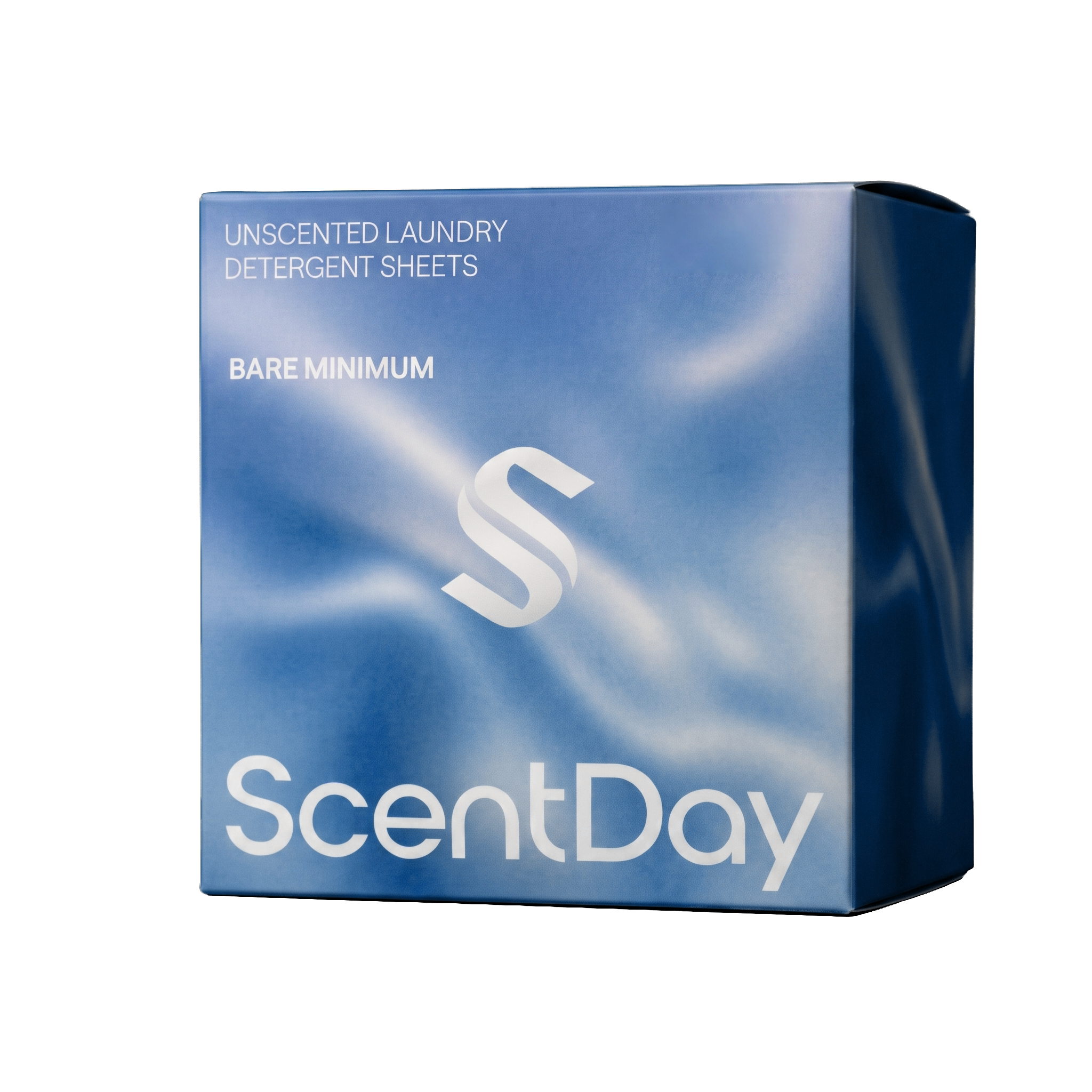 ScentDay Laundry Detergent Sheets – Bare Minimum unscented box, transparent background