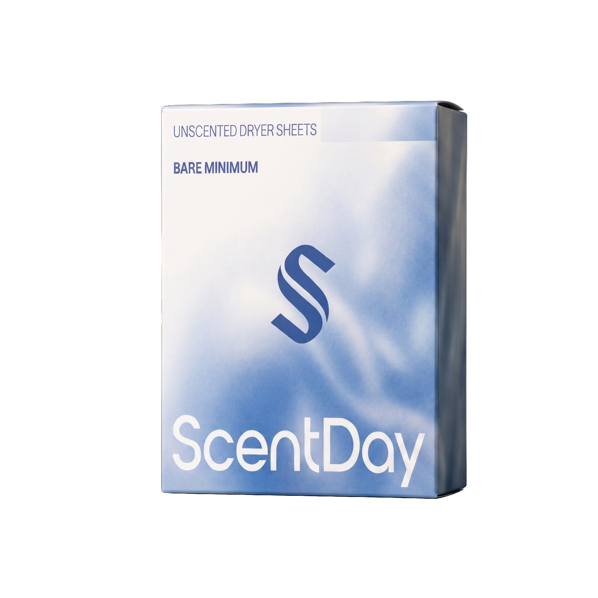 ScentDay Fabric Softener Dryer Sheets – Bare Minimum unscented box, transparent background