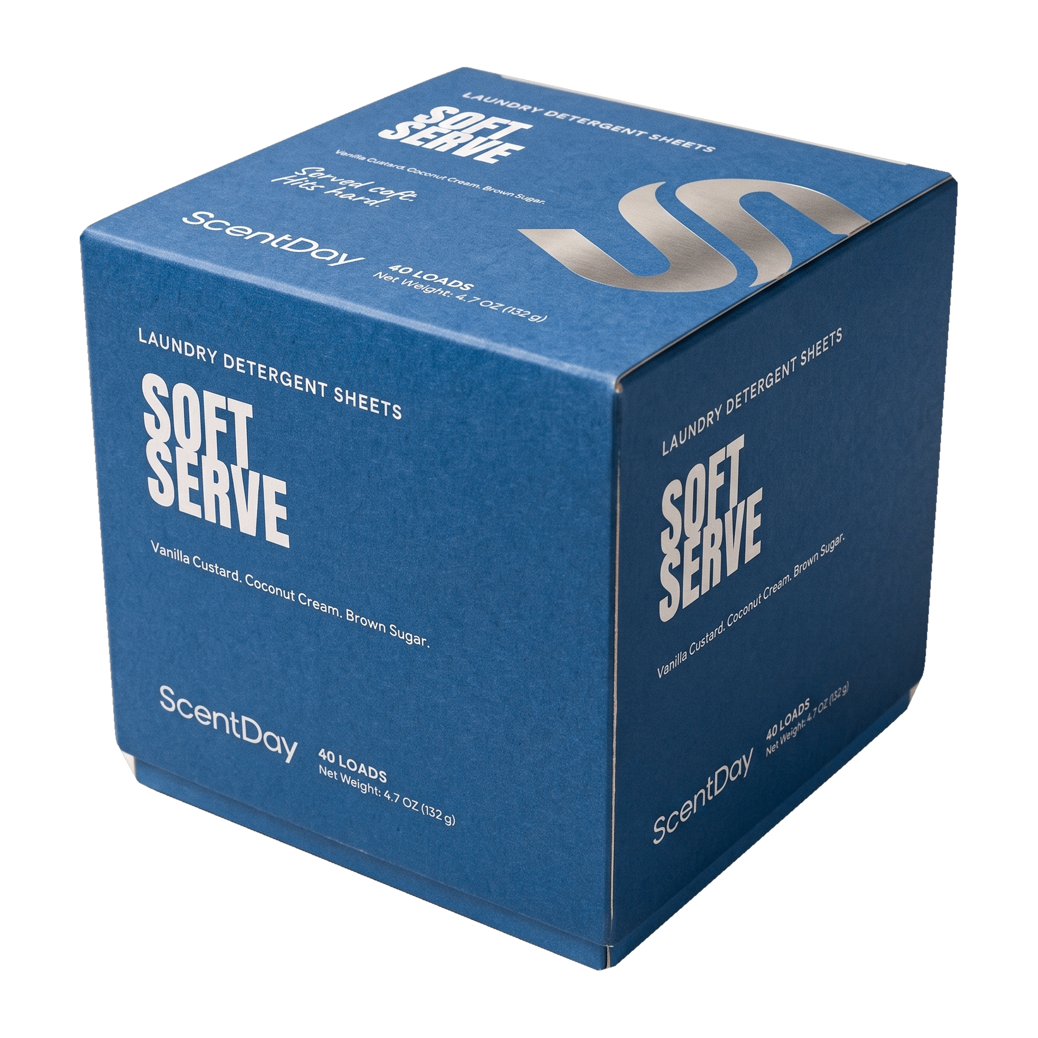 Soft Serve laundry detergent sheets box