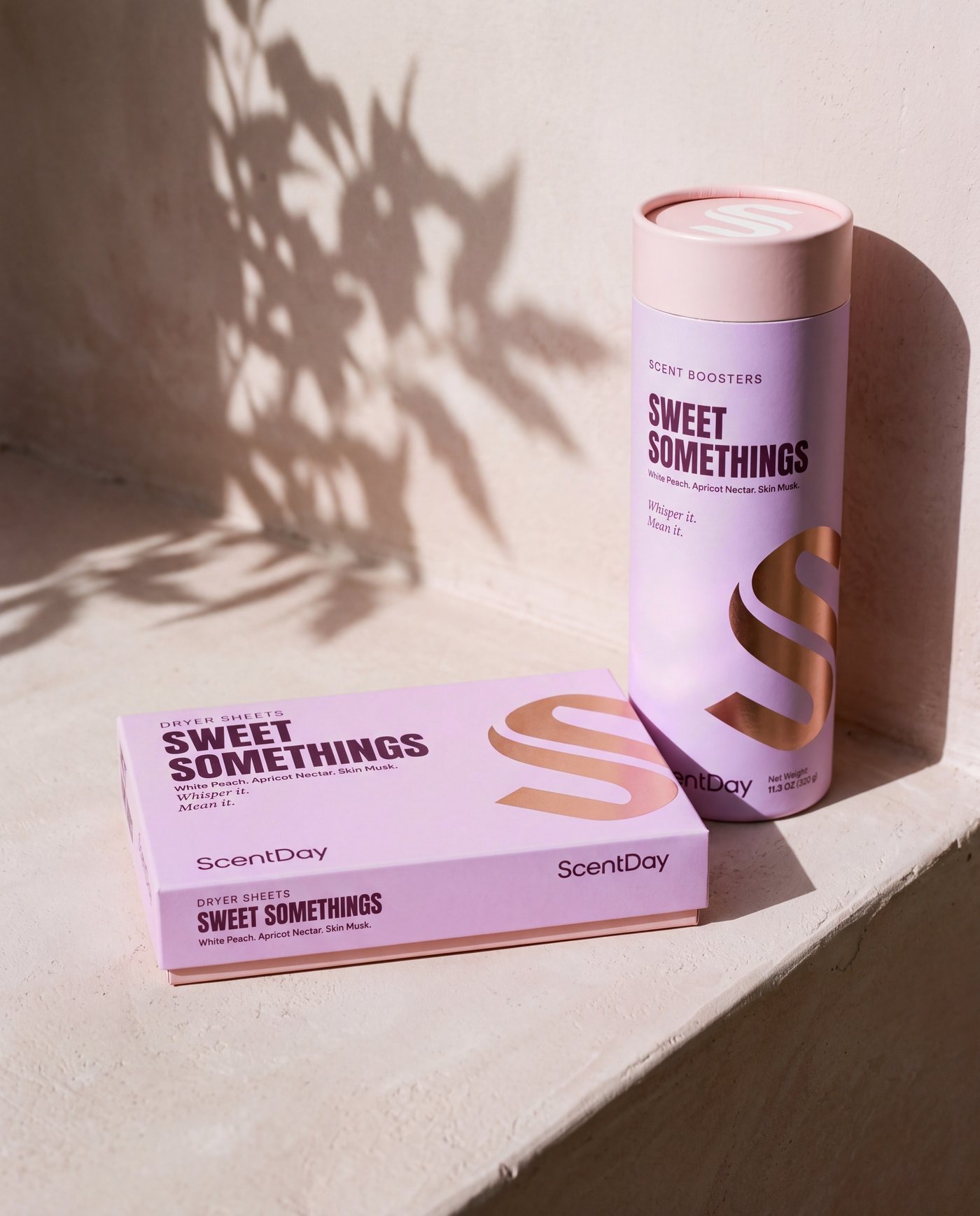 Sweet Somethings scent booster and dryer sheets